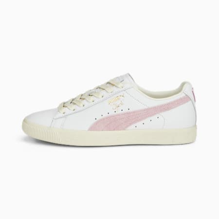 Sneakersy Clyde Base, PUMA White-Pearl Pink-Puma Team Gold, small