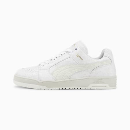 Slipstream Lo Crackle Sneakers, PUMA White-Pristine-Vapor Gray, small