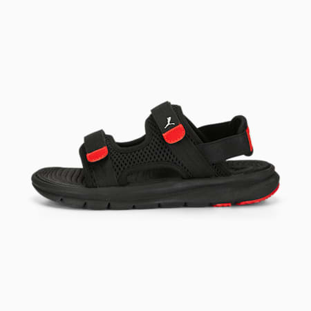 PUMA Evolve Unisex Sandals - Youth 8-16 years, PUMA Black-PUMA White-For All Time Red, small-AUS
