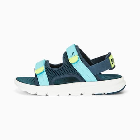 PUMA Evolve Sandals Youth, Dark Night-Hero Blue-Lily Pad, small-THA