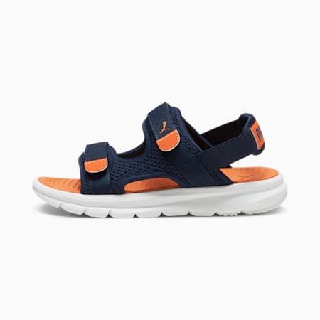 PUMA Evolve Sandals Youth, Club Navy-Maple Syrup-PUMA White, small-PHL