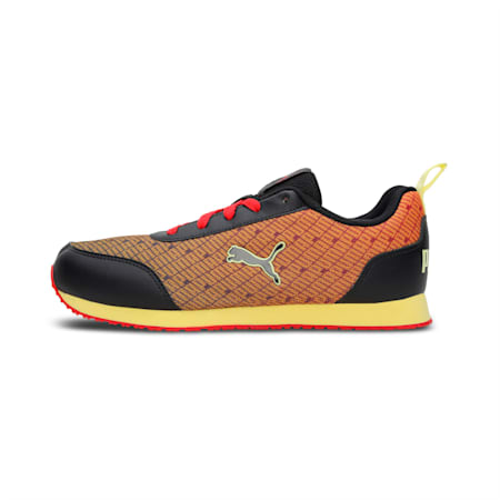 Puma Sunny Youth Shoes, High Risk Red-Yellow Pear-PUMA Black, small-IND