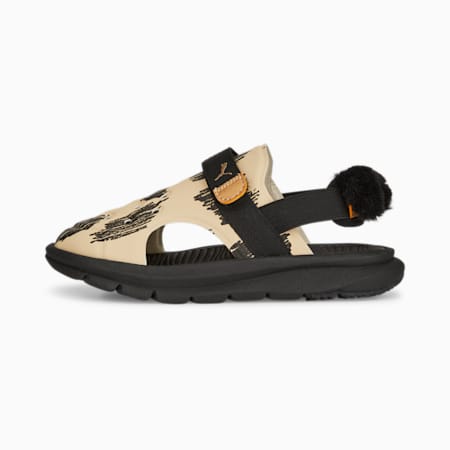 Evolve PUMA Mates Unisex Sandals - Kids 4-8 years, Granola-PUMA Black-PUMA Gold, small-AUS