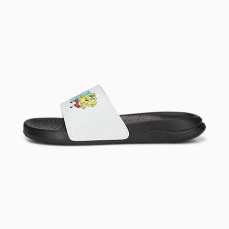 PUMA x SPONGEBOB Popcat 20 Slides Youth, PUMA White-PUMA Black, small-PHL