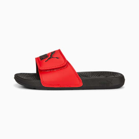 Cool Cat 2.0 BX V Slides - Kids 4-8 years, PUMA Red-PUMA Black, small-AUS