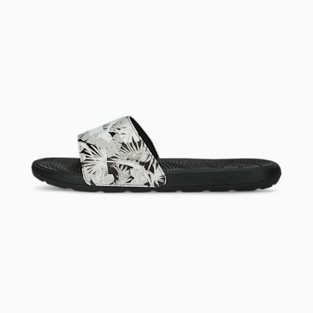 Cool Cat 2.0 Women's Flower Slides, PUMA Black-PUMA White, small-AUS