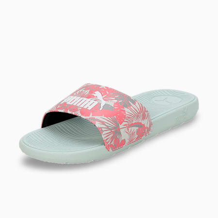 Cool Cat 2.0 Flower Women's Slides, Loveable-PUMA White-Minty Burst, small-IND