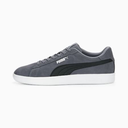 Sneakersy Smash 3.0, Gray Tile-PUMA Black-PUMA White, small
