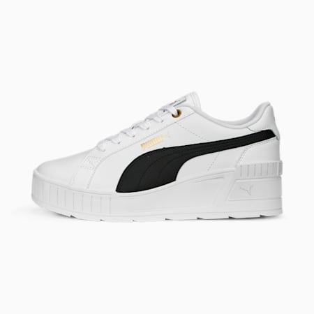 Karmen Wedge Sneakers Women, PUMA White-PUMA Black-Gold, small-DFA