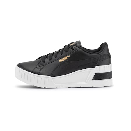 Zapatillas Karmen Wedge para mujer, PUMA Black-PUMA Black-Gold, small-PER