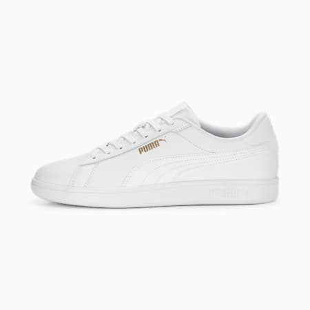 Smash 3.0 L Sneakers, PUMA White-PUMA White-PUMA Gold, small-NZL