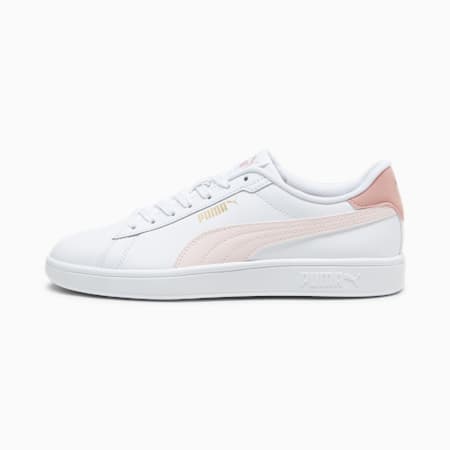 รองเท้าผ้าใบ Smash 3.0 L, PUMA White-Frosty Pink-PUMA Gold, small-THA