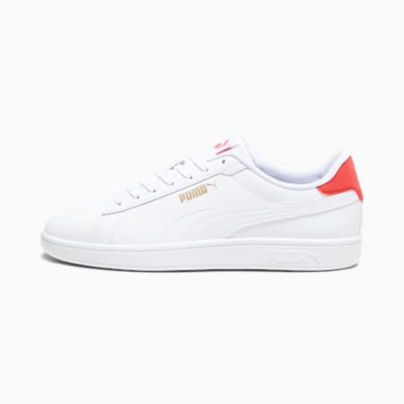 Sneakers Smash 3.0 L, PUMA White-PUMA White-For All Time Red, small
