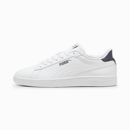 Smash 3.0 L Sneakers, PUMA White-Galactic Gray, small