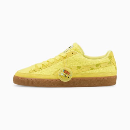 PUMA x SPONGEBOB Suede Sneakers, Lucent Yellow-Citronelle, small-SEA