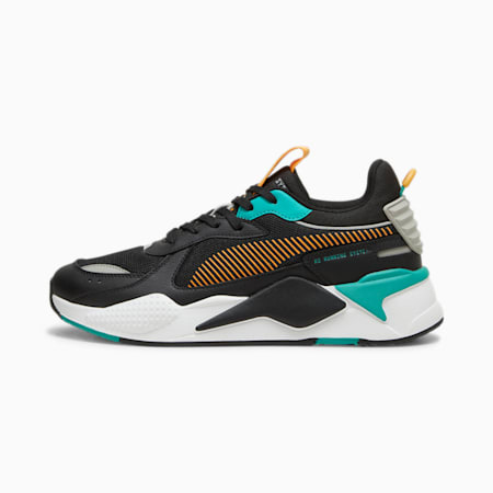 Sneakersy RS-X Geek, PUMA Black-Sparkling Green, small