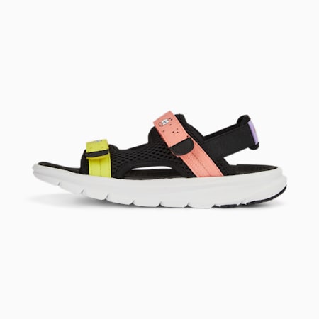 PUMA x SPONGEBOB Evolve Sandals Youth, PUMA Black-PUMA White-Carnation Pink-Celandine, small-SEA