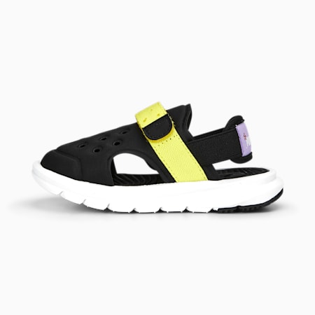 푸마 x 스폰지밥 이볼브 샌들 AC Inf/Puma Evolve Sandal Spongebob AC Inf, PUMA Black-PUMA White-Celandine, small-KOR