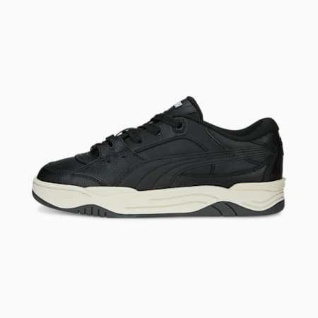 PUMA-180 Leather Unisex Sneakers, PUMA Black-Frosted Ivory-Shadow Gray, small-AUS