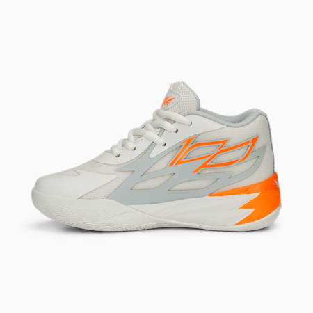 MB.02 Basketball Shoes - Pre-School 4-8 years, Platinum Gray-Ultra Orange, small-AUS