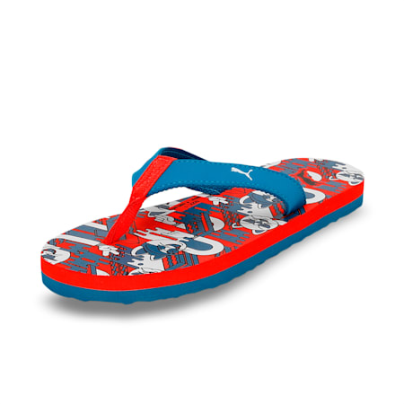 PUMA X 1DER Hepcat Kids Slides, Cherry Tomato-Sailing Blue, small-IND