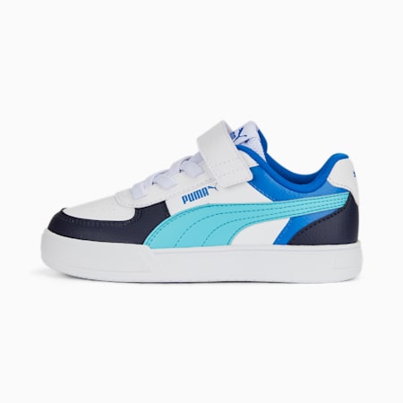 Caven Block Alternative Closure Unisex Sneakers - Kids 4-8 years, PUMA White-Hero Blue-Puma Navy-PUMA Team Royal, small-AUS