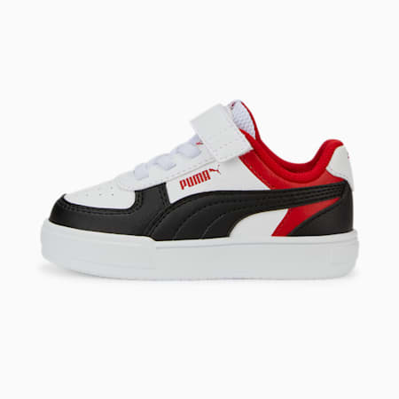 Caven Block Alternative Closure Sneakers Baby, PUMA White-PUMA Black-For All Time Red, small