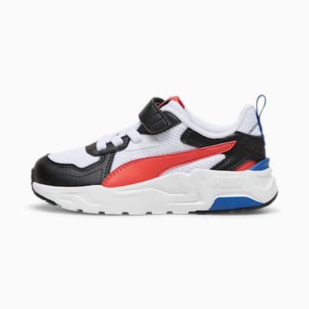 Trinity Lite sneakers voor kinderen, PUMA White-Active Red-PUMA Black, small