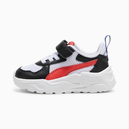 Trinity Lite sneakers voor baby's, PUMA White-Active Red-PUMA Black, small