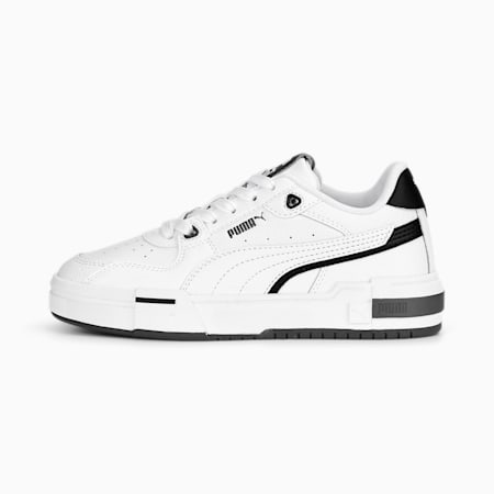 CA Pro Glitch Leather Sneakers Youth, PUMA White-PUMA Black-Feather Gray, small