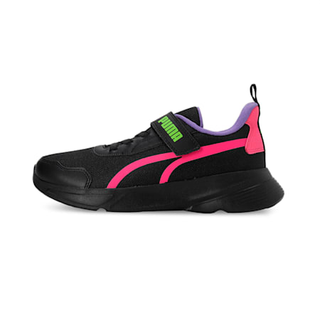 PUMA Alfarun Youth Sneakers, PUMA Black-Glowing Pink-Pitch Green, small-IND