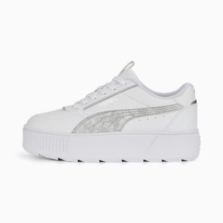 Karmen Rebelle Metallics Women's Sneakers, PUMA White-Matte Silver, small-AUS