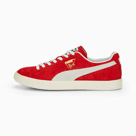Puma clyde white and red on sale