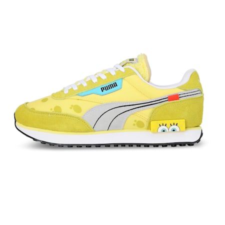 PUMA x SPONGEBOB Future Rider Sneakers, Lucent Yellow-PUMA White, medium-PHL