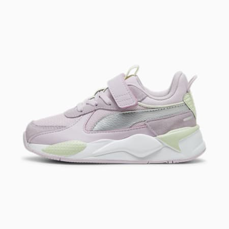 RS-X Metallic Alternative Closure+ Sneakers Kids, Grape Mist-PUMA Silver, small