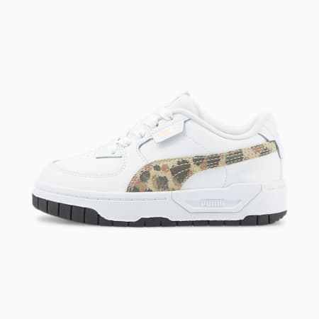 Cali Dream Animal Print Sneakers - Kids 4-8 years, PUMA White-Granola, small-AUS