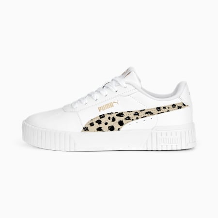 Baskets Carina 2.0 Animal Enfant et Adolescent, PUMA White-Granola-PUMA Black-PUMA Gold, small