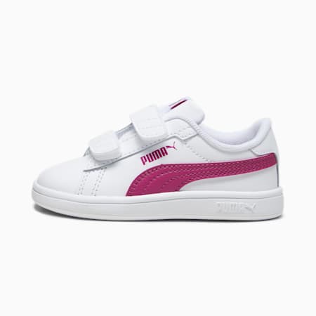 נעלי ספורט מעור לתינוקות Smash 3.0 V, PUMA White-Pinktastic, small-DFA