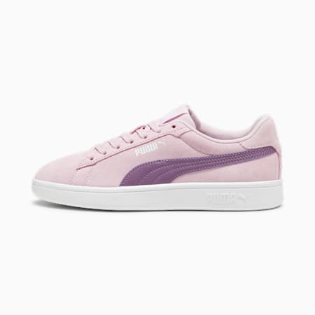 Baskets en suède Smash 3.0 Enfant et Adolescent, Grape Mist-Crushed Berry-PUMA White, small