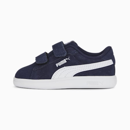 Smash 3.0 Suede Sneakers Baby, PUMA Navy-PUMA White, small