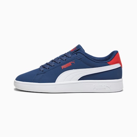 Smash 3.0 Buck Sneakers Youth, Persian Blue-PUMA White-For All Time Red, small