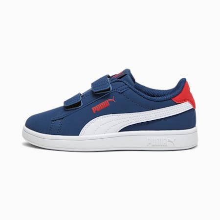 Smash 3.0 Buck Sneakers Kinder, Persian Blue-PUMA White-For All Time Red, small