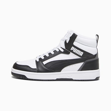 Sneakersy Rebound, PUMA White-PUMA Black-Shadow Gray-PUMA White, small