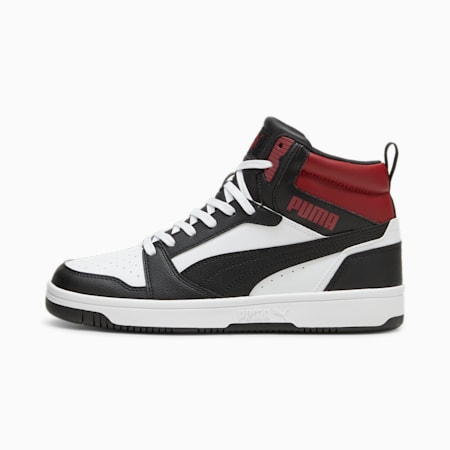 Sneakersy Rebound, PUMA White-PUMA Black-Intense Red, small
