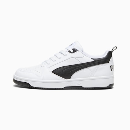 Puma black and white shoes sale
