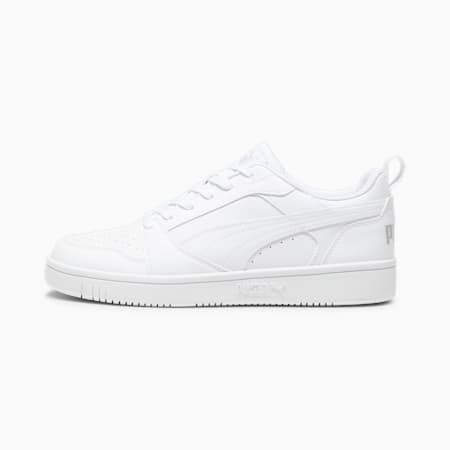 รองเท้าผ้าใบข้อต่ำ Rebound V6, PUMA White-Cool Light Gray, small-THA