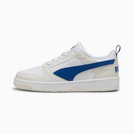 Rebound V6 Low Sneakers, Vapor Gray-Clyde Royal-PUMA White, small-SEA