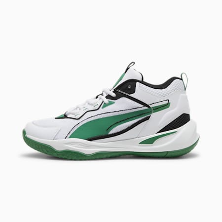 Playmaker 2023 Unisex Sneakers, PUMA White-Archive Green-PUMA Black, small-AUS