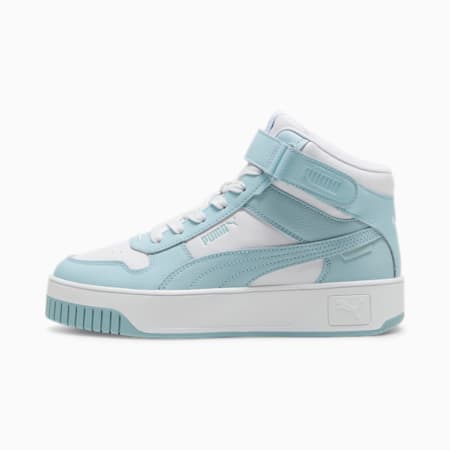 Carina Street halfhoge sneakers voor dames, PUMA White-Turquoise Surf, small