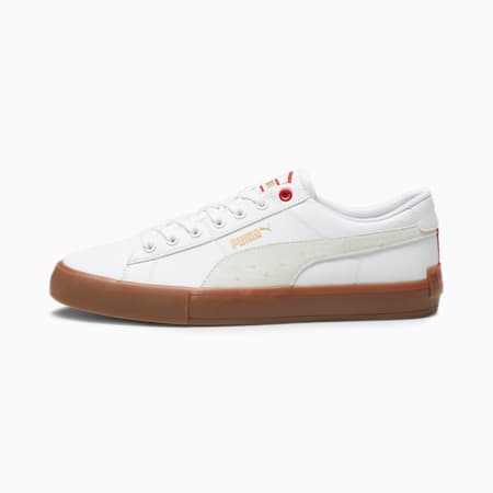 Bari Casual Retro Academia Sneakers, PUMA White-PUMA White-Gum, small-PHL